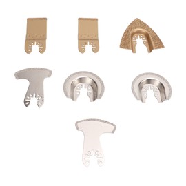 7Pcs Oscillating Saw Blade Carbide Multitool Trimming Grinding Tool Set Kit for Tile Cement