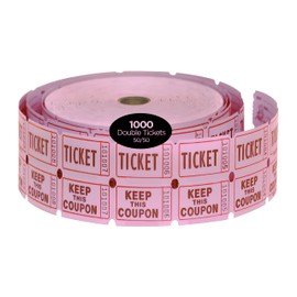 HENRY DOTS Raffle Ticket: Double Roll of 1000 Tickets (Pink)