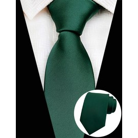 marysgift Ties for Men Green Tie Solid Color Adjustable Men's Necktie Classic Neck Tie Set for Adults School Uniform - 6182, Green