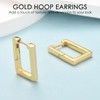 LANGLY Gold Hoops Earrings for Women, 925 Sterling Silver Post