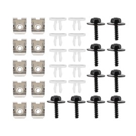 MOTOALL 15Pcs T30 Cover Screws Bolt Nut Clip Kit Engine Splash Shield Guard Undertray Fit for Ford Focus Fusion Escape Explorer C-Max Transit Connect Lincoln MKC