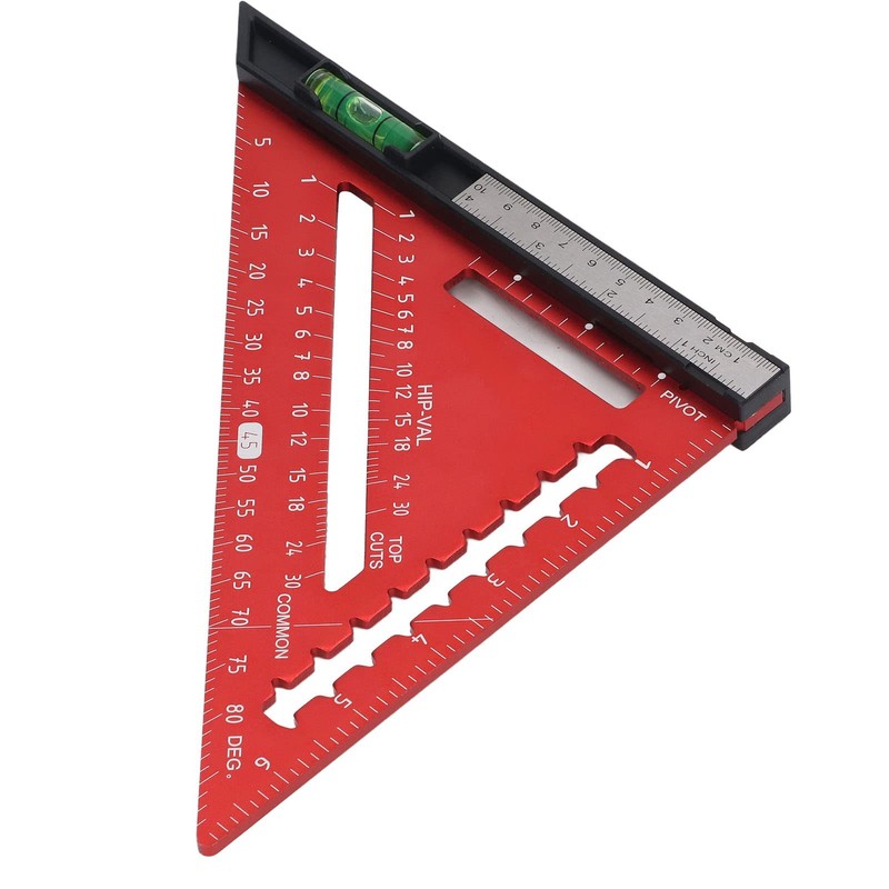 7 Inch Rafter Square with Level Aluminum Alloy Detachable Triangle