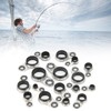 37Pcs Fishing Rod Guides Top Tip Ring Telescopic Surf Casting
