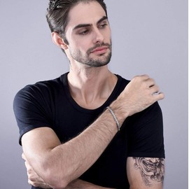 PROSTEEL 316L Stainless Steel Box Chain Bracelet Thick Punk Hip Hop Mens Jewelry 20CM