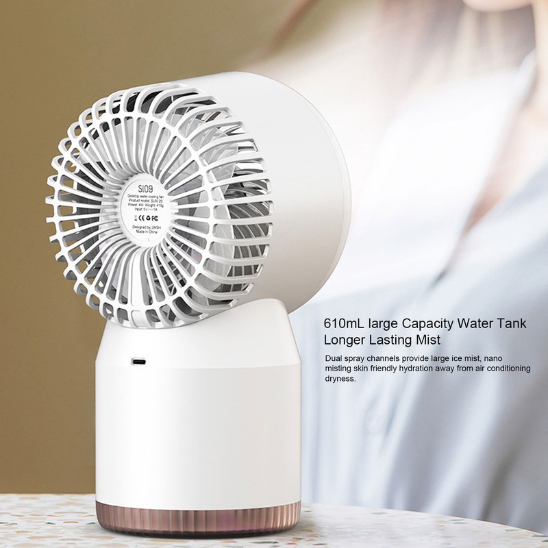 Cooling Mist Water Spray Fan Water Cooled Circulation USB Portable