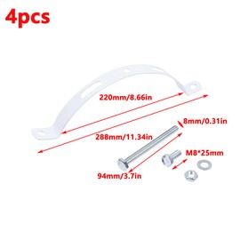 Antrader Water Heater Earthquake Strap,Stainless Steel Expansion Tank Mounting Bracket Water Heater Strap Kit,2 Sets(4Pcs)