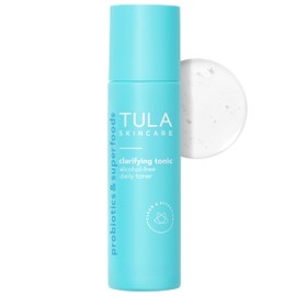 TULA TULA Skin Care Clarifying Tonic Alcohol-Free Daily Toner - Face Toner to Gently Exfoliate and Tighten Pores, Contains Witch Hazel and Niacinamide, 5.07 Fl Oz.