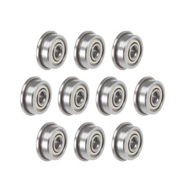 sourcing map F623ZZ Flanged Ball Bearings 3 x 10 x 4 mm Shielded Chrome Steel Bearings Pack of 10