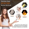 W11517331 Replacement Knobs for Whirlpool Stove WEC310S0LS1, WEE515S0LZ1, WEC310S0LS2, WEE515S0LS1