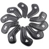 10pcs Golf Club Iron Head PU Covers Set Putter Protector