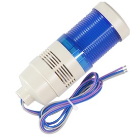 Rilfyzop Industrial Signal Tower Light | Multi-Color LED Indicator Light | Built-in Buzzer | High Brightness | Suitable for Industrial Equipment Alarming | AC 110-120V, Durable Design| T50-1TJB Blue