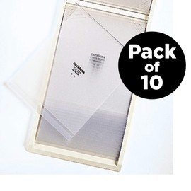 Carstens Replacement Vinyl Pockets with Rods for Kardex-Visitray Document Filing Systems, 8" x 5" (Pack of 10)