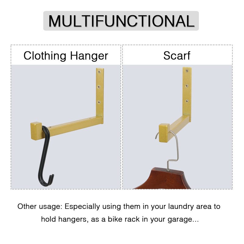 OVOV 6 Pack Heavy Duty Shelf Brackets Wall Mounted Industrial