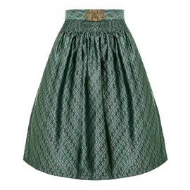 DIRNDLSTERN Women's Midi Dirndl Apron - Dirndl Aprons Costume Apron with Buckle Oktoberfest Outfit, Green