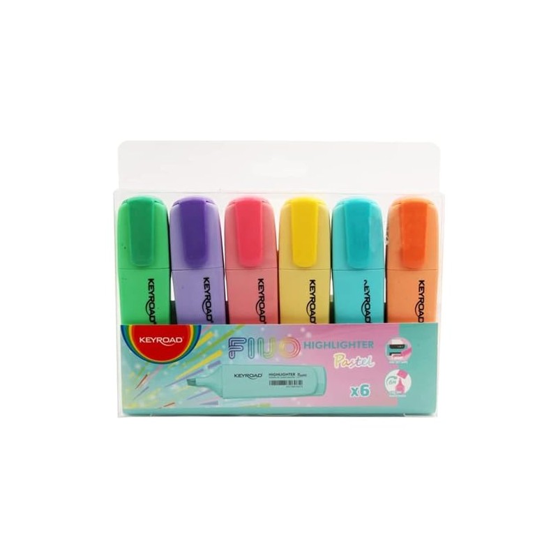 Keyroad Highlighter Flue Pastel 6 pcs KR972174-multicolor