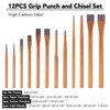 TLIMUS 28 Pieces Punch and Chisel Set, Including Taper Punch,