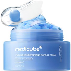 medicube Capsule Cream with Hyaluronic Acid 120H Lasting Hydration, Barrier Care, Calming Daily Facial Moisturizer For All Skin Types Panthenol & Ceramides Korean Skincare, 1.94 oz