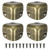 sourcing map 4 Pcs Decorative Box Corner Cover, 37mm Metal