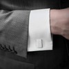 Longsing Men's Cufflinks Stainless Steel Pair Silver Classic Cufflinks Men's