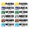 GamesMonkey® - Recycling Stickers for Recycling Garbage V1 – Washable