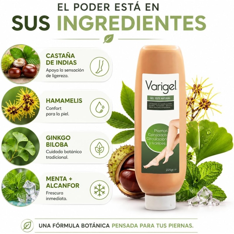 Varigel 225gr 2 Pack Gel Corporal Refrescante con Extractos Botánicos