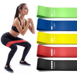 Criyar 1 | 5 Pack Resistance Bands for Working Out, Workout Equipment, Exercise Bands for Home Gym & Stretching, Pilates Equipment, Fitness Equipment(5 Pack, 5 Color)