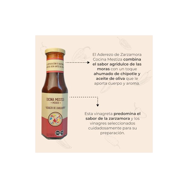 Aderezo de Zarzamora Cocina Mestiza 250 ml