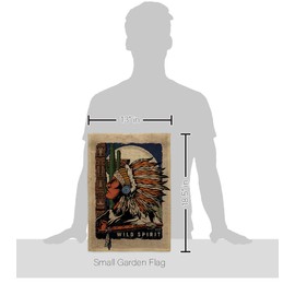 Native Spirit Burlap Garden Flag - Set Wall Holder Country Living Dreamcatcher Bohemian Animal American Kokopelli Western Vintage Hippie - House Banner Small Yard Gift Double-Sided 13 X 18.5