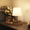 EZVALO Outdoor Cordless Table Lamp, IP65 Waterproof 4500mAh Rechargeble Shower