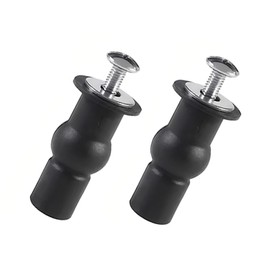 2 Pack Toilet Seat Screws - Toilet Seat Bolts - Toilet Seat Screws Replacement Kit - Heavy Duty Toilet Seat Fastening Bolt Kit (1.6 Inch - Short x 2)