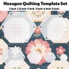 BOXOB 6pcs Hexagon Quilting Templates Set, 1" 1.5" 2" 3"