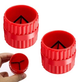 PE Pipe Deburrer, 2 Pieces Pipe Deburrer, Plastic Pipe, 2 in 1 Copper Pipe Deburrer, 2 in 1 Pe Pipe Deburrer, Plastic, for Copper Aluminium and Soft Steel Tubes Indoor and Outdoor 5-38 mm