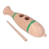 Wood Guiro Children Cute Fish Shaped Guiro Percussion Instrument Educational