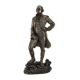 Veronese Design Bronze Finish President George Washington Standing Triumphantly Resin Statue 11 Inches High