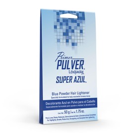 Decolorante en Polvo Azul para el Cabello Primer Pulver Loquay, ayuda a Matizar la Decoloración, para Luces, Rayos, Retoques, Extracciones de Color y Decoloraciones Completas 50gr.