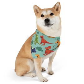 DinoDog Blue Pattern Bandana Collar