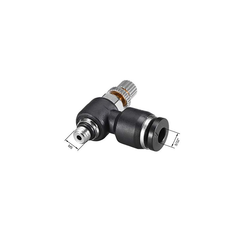 sourcing map Push to Connect Air Flow Control Valve,Elbow,4mm OD