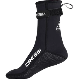 CRESSI Guardian Neoprene Socks 2 mm - 2 mm Neoprene High Top or Medium High Socks with Velcro Fastening, Ideal for All Water Sports Enthusiasts, Black, Unisex
