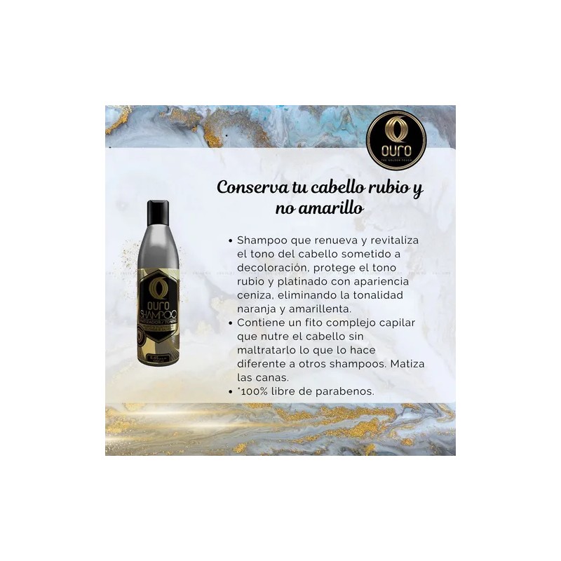 Shampoo Ouro Matizador Plata - Silver Azul 250ml