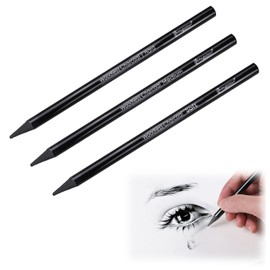 Butyeak Charcoal Pencils Set, Drawing Charcoal, Charcoal Pencils Set, Professional Sketching Pencils, Charcoal Black, Woodless Charcoal Pencils, Charcoal Pencils for Drawing, 3 Pieces (Soft + Medium +