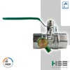 Uniwater Chrome Ball Valve with Drain 1497 DVGW up to