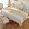 Haobase Tablecloths, Linen Textured Waterproof Table Cloth, Wrinkle Free Decorative