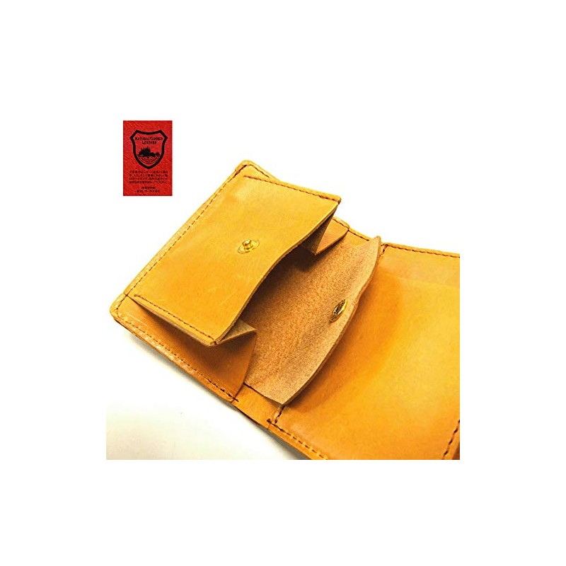 Tochigi Leather Trifold Mini Wallet Navy