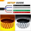 GOOACC Truck Running Board Lights - 2PCS 60 Inch DRL