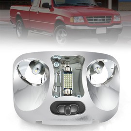 F37Z-13776-B LED Dome Light Map Lamp - LED Map Lamp Assembly Compatible with 1993-2004 Ford Ranger Interior Overhead Roof Headliner Dome Map Light Lamp Ceiling Reading Lights Replace # F37Z13776B