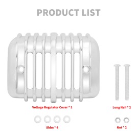 HCMOTORKU Chrome ABS Voltage Regulator Cover Fairing Fit For Harley Softail FXS FXSB 01-17
