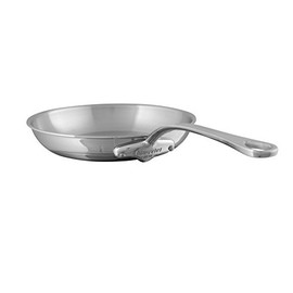 Mauviel 1830 M'Cook 5-Ply Polished Stainless Steel Fying Pan With Cast Stainless Steel Handle, 7.9-in, Made In France
