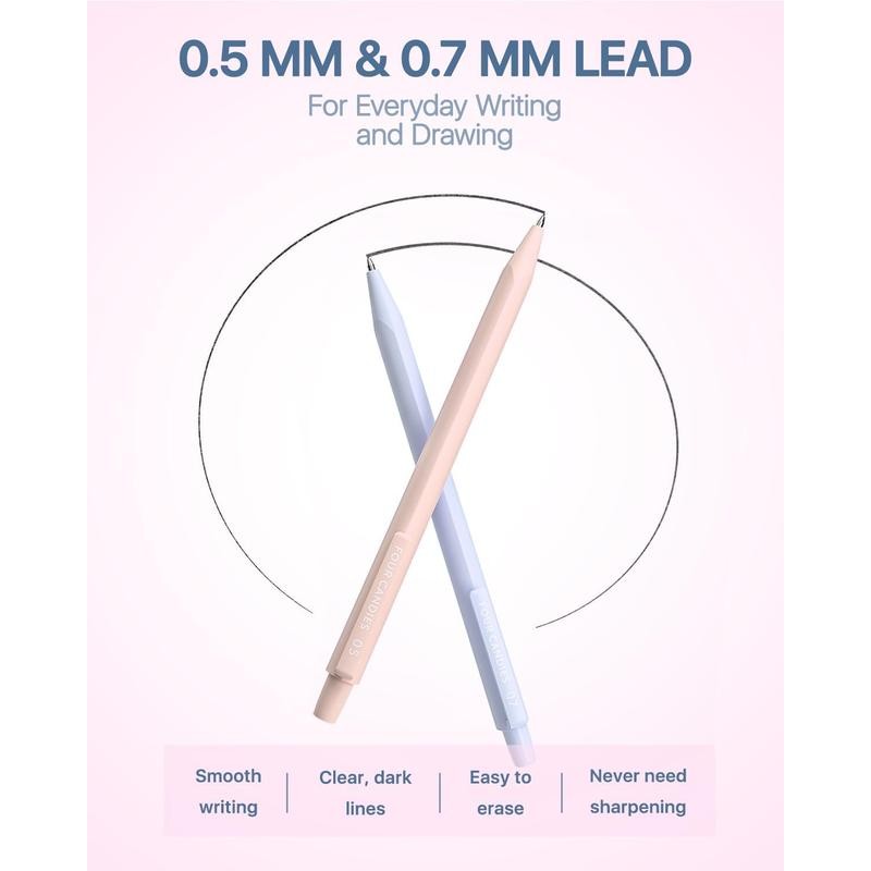 Four Candies Mechanical Pencils 0.5, with HB & 2B Lead