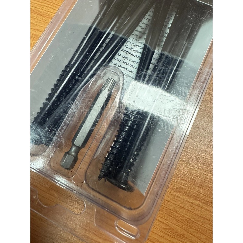 FastenMaster FMHLGMO10-12 HeadLOK Black Steel Wood Screws 10" 12-Pack