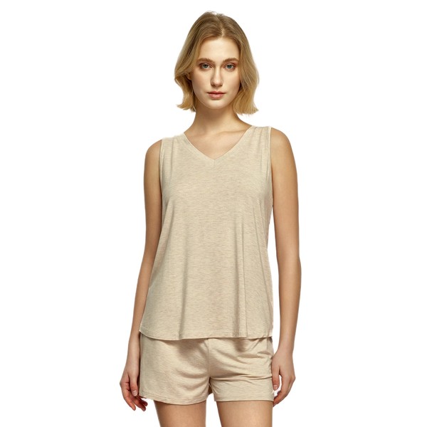 GYS Viscose from Bamboo Pajamas for Women V Neck Tank